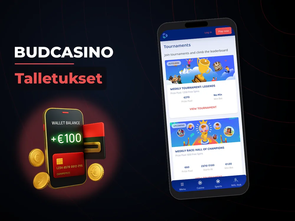 Budcasino - Talletukset